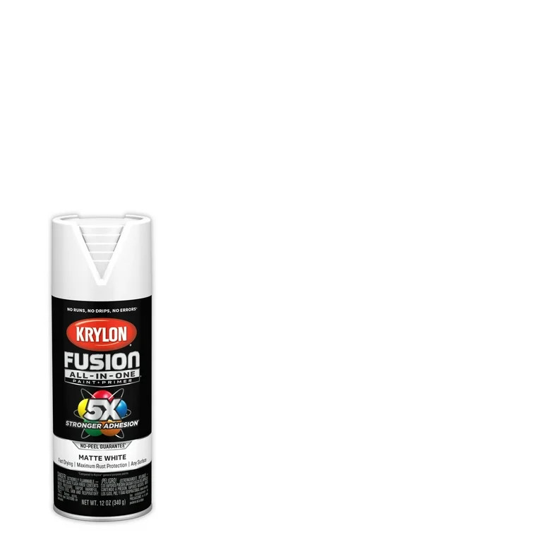 Krylon K02764007 Fusion All-In-One, Matte, White, 12 oz, Spray Paint, Multi-Surface, (1 Piece, 1 ... | Walmart (US)