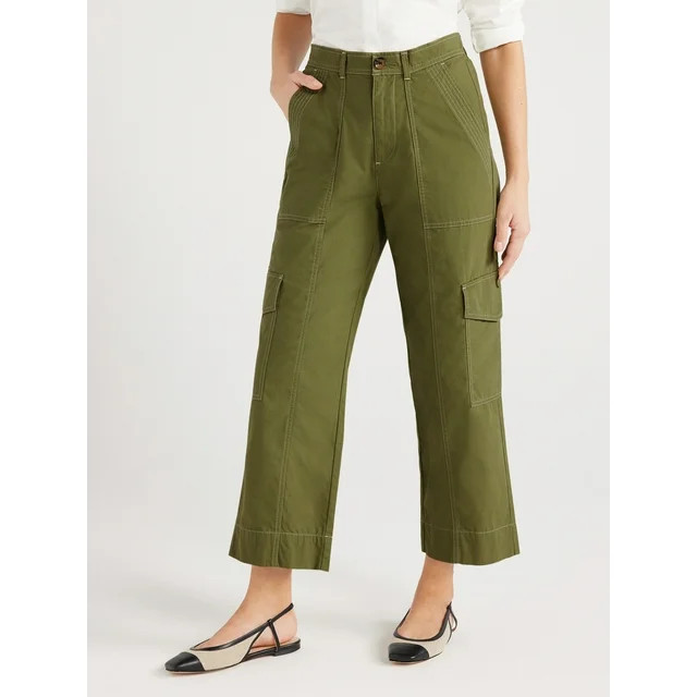 Free Assembly Women’s Cargo Pants, 27” Inseam, Sizes XS-XXXL | Walmart (US)