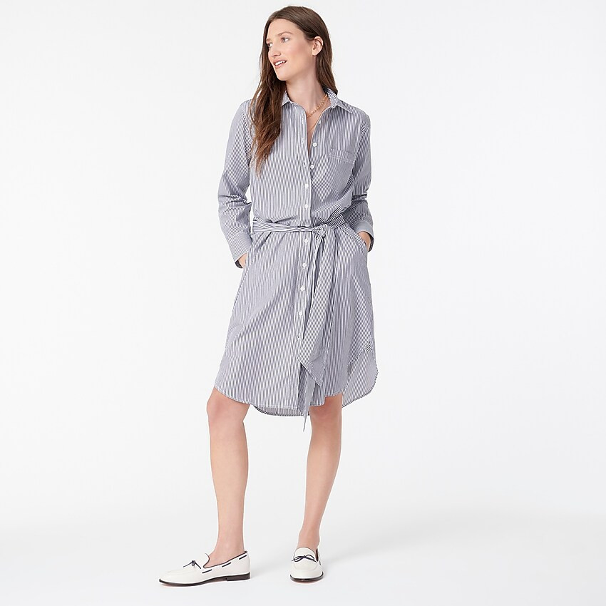 Classic-fit crisp cotton poplin shirtdress | J. Crew US