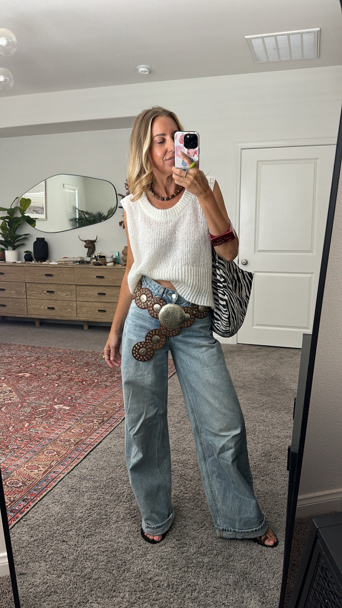 Todays outfit
All about accessories 
Amazon top size small
Denim size 0


#LTKFindsUnder50 #LTKPetite #LTKOver40