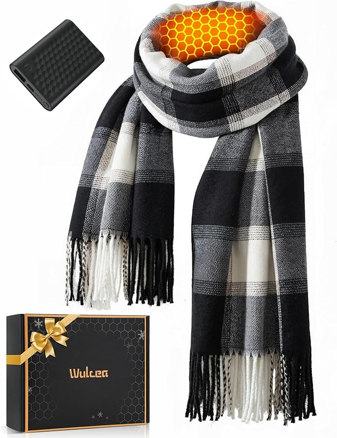 Wulcea Graphene Heated Scarf For Women 5V2A 6000mAh Fast Charge Large Capacity Battery | Amazon (US)