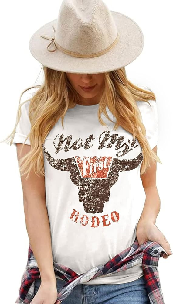 GEMLON Womens Summer Graphic Tees Shirts 2024 Trendy Tshirts Loose Fit Short Sleeve T-Shirts Tops... | Amazon (US)