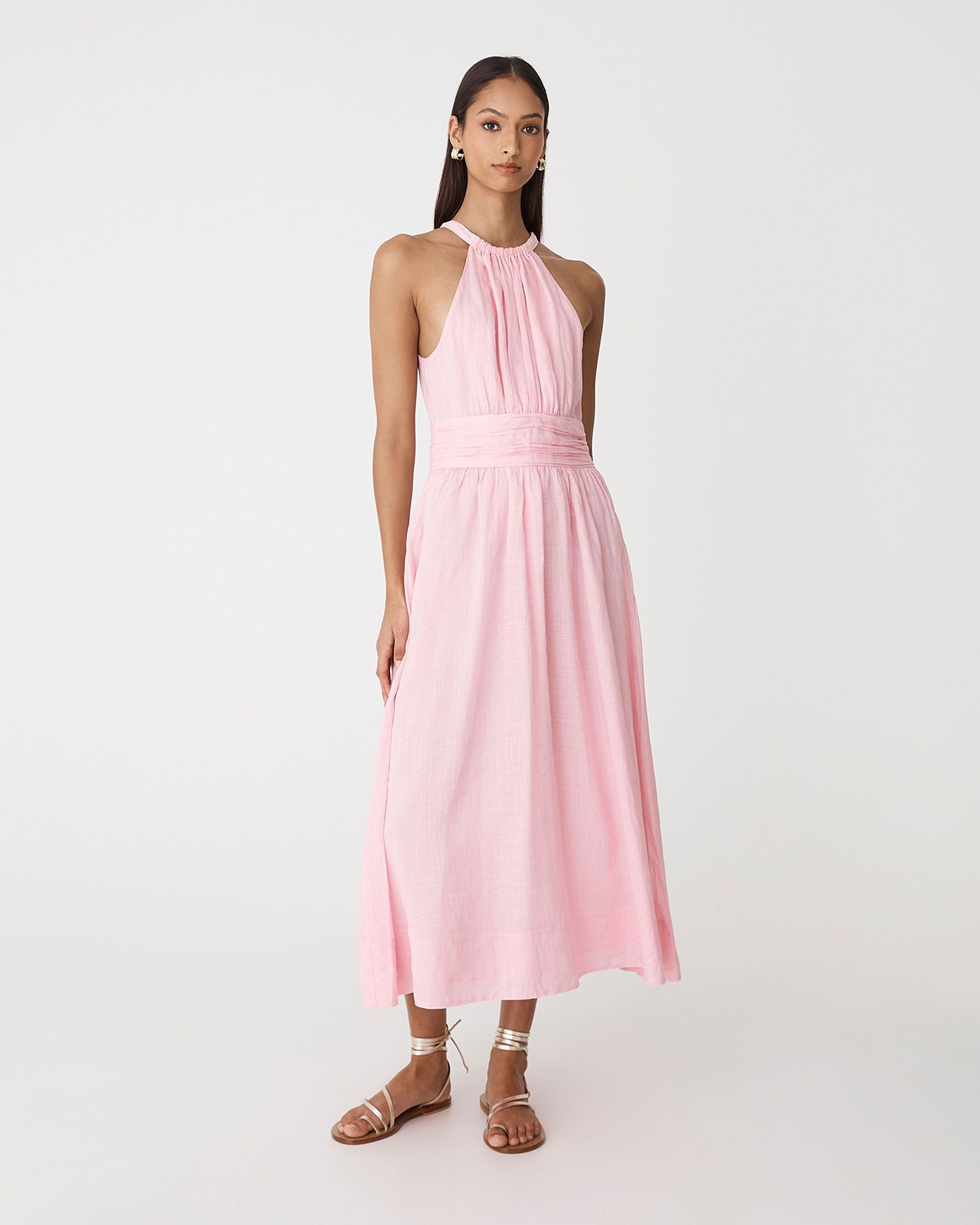 Miami Gathered Neck Hemp Dress | FORCAST