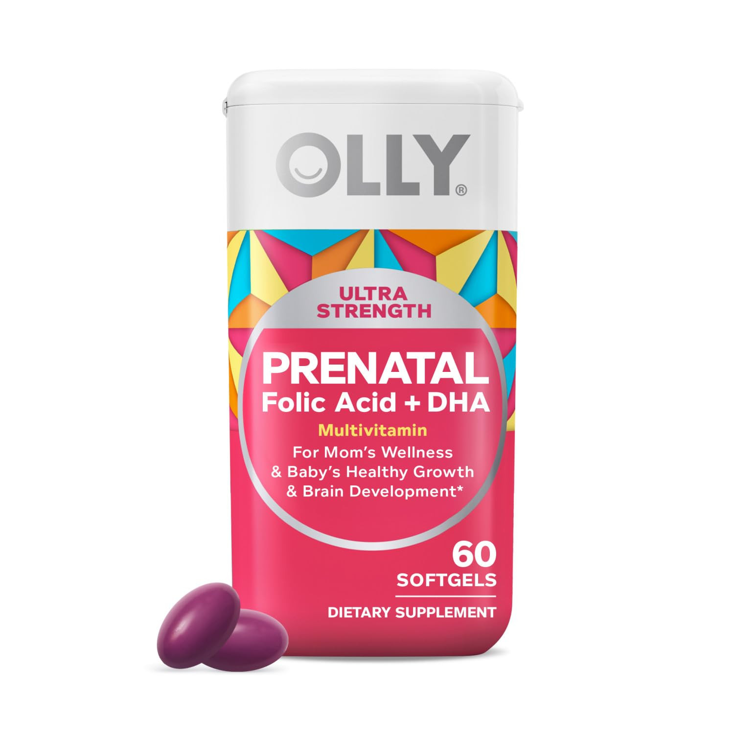 OLLY Ultra Strength Prenatal Multivitamin Softgels, Supports Healthy Growth, Brain Development, I... | Amazon (US)