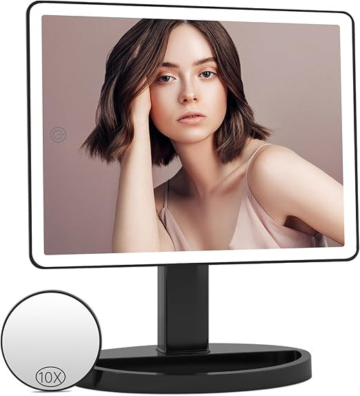 Large Lighted Vanity Makeup Mirror (X-Large Model)- 3 Color Lighting Modes Light Up Mirror with 8... | Amazon (US)