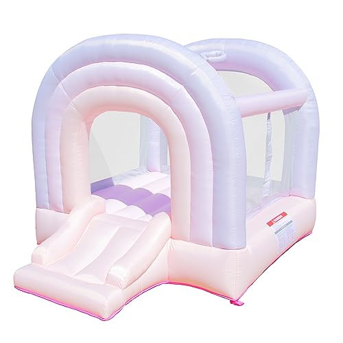 Bounceland Daydreamer Cotton Candy Bounce House [NO Blower], Pastel Bouncer with Slide, 8.9 ft L x 7.2 ft W x 6.7 ft H, Basketball Hoop, 30 Pastel Plastic Balls, Trendy Bouncer for Kids | Amazon (US)