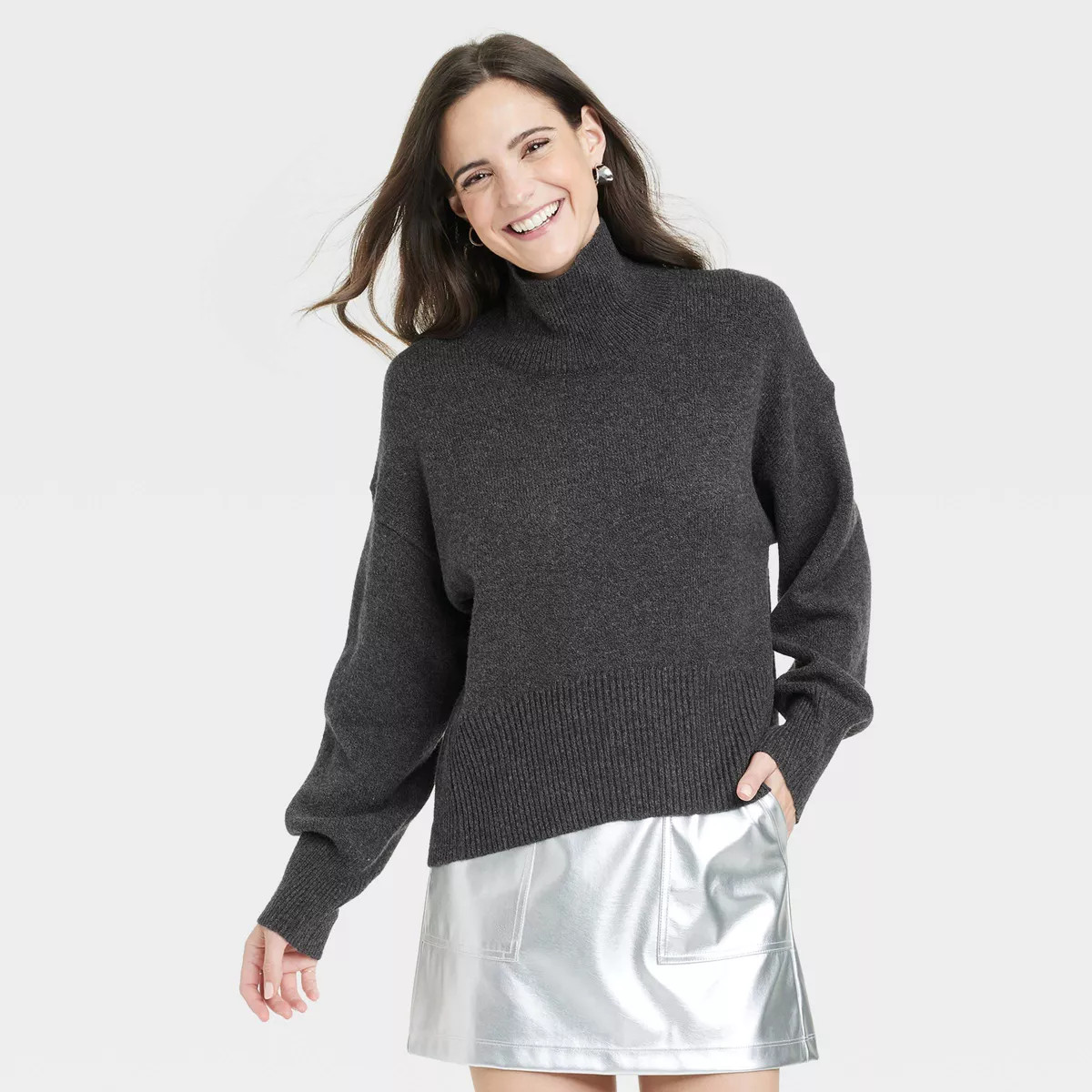 Women's Mock Turtleneck Pullover Sweater - A New Day™ | Target