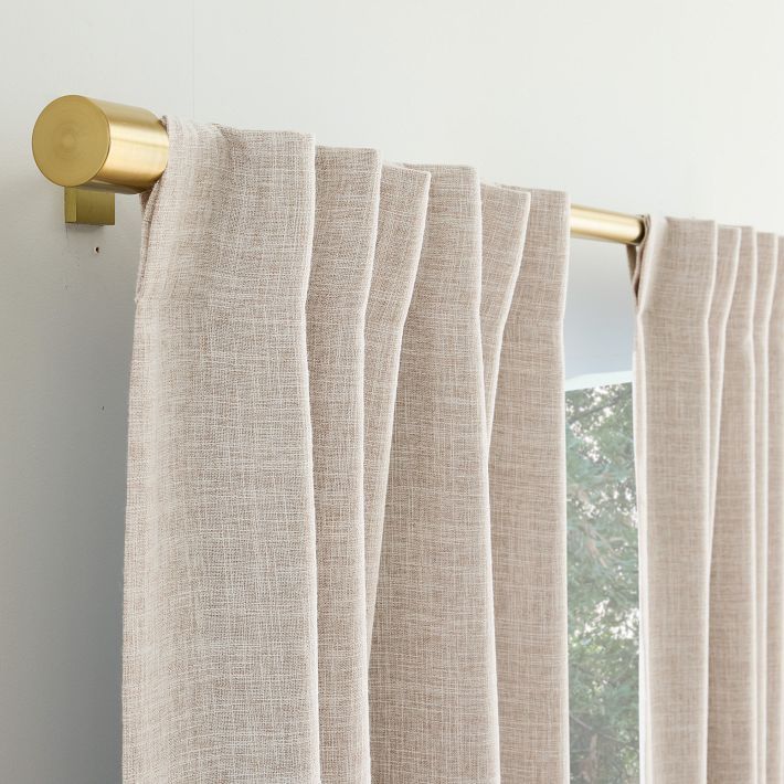 Crossweave Blackout Curtain | West Elm (US)