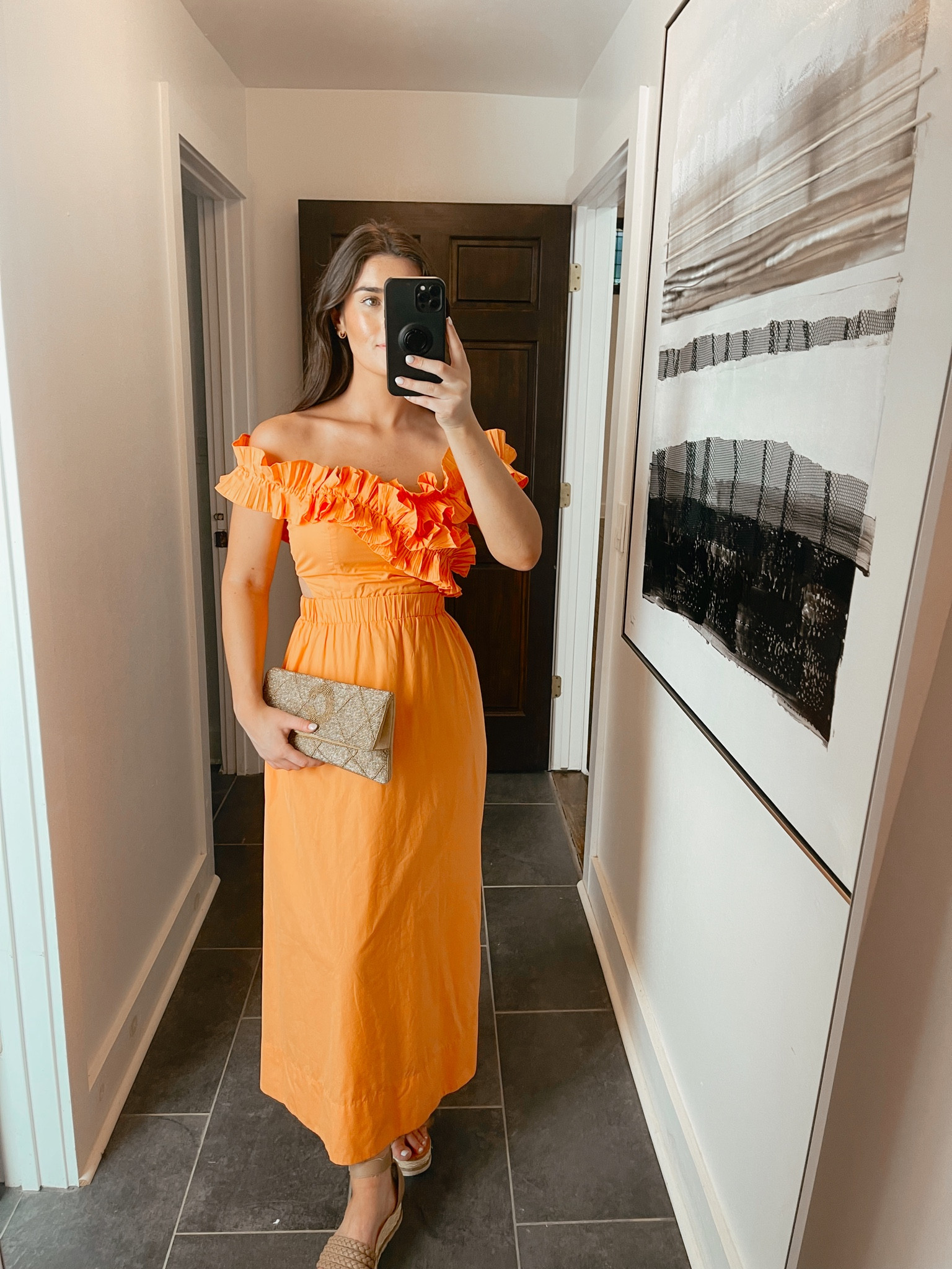 Wedding guest dress with the most fun ORANGE POP and RUFFLES 🧡🌞🍊🥂🔶✨ 

#WeddingGuest #WeddingDress #Dress #Dresses #Wedding #Ootd #Orange 

#LTKunder100 #LTKstyletip #LTKwedding
