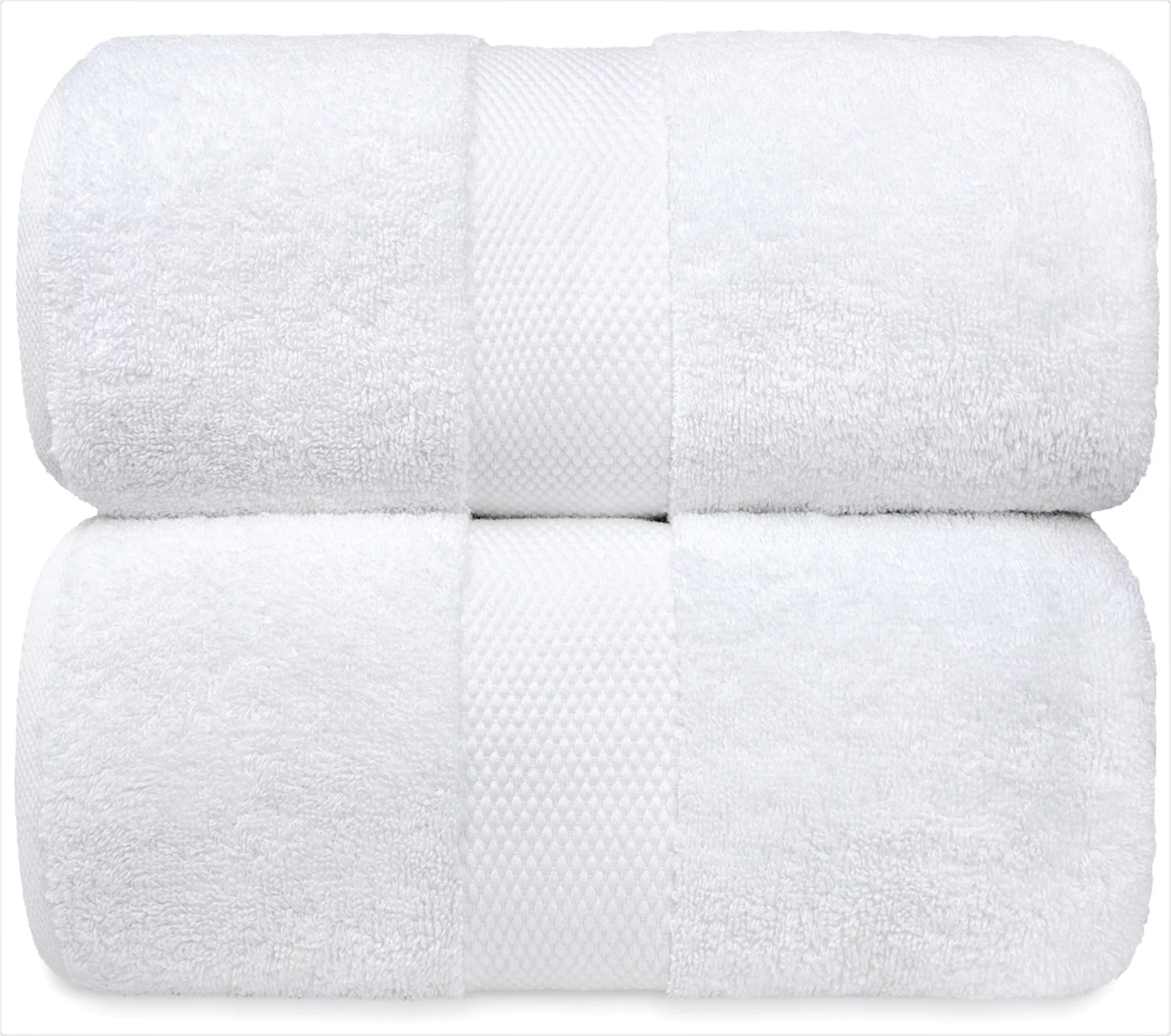 White Classic Luxury White Cotton Bath Towels Large 30x56 2-Pack - Walmart.com | Walmart (US)