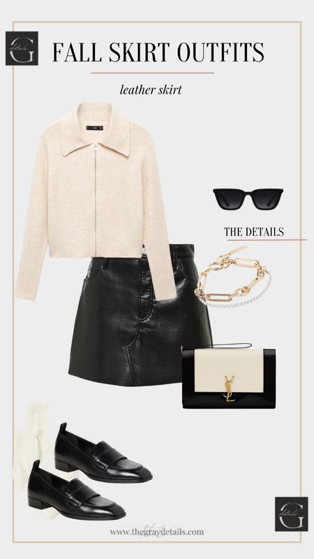 Fall outfit idea | fall skirt outfit 

Mango cardigan. Leather mini skirt, loafers, Ysl bag, minimal outfit 



#LTKover40 #LTKitbag #LTKshoecrush