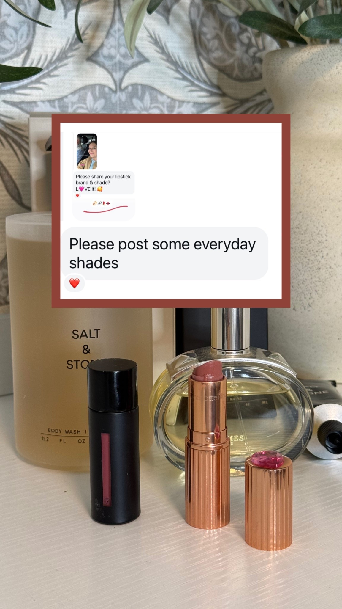 Some favorite everyday lip colors. 

A favorite very light color is Pillow Talk by Charlotte Tilbury. She has other light colors, too. 

Westman Atelier is a clean brand, and I use Petal.  You can get the baby cheeks, use it as blush, and I use it on my lips too. 

I also use tarte maracuja juicy lip gloss
Cherry blossom, mauve berry.  I always choose a light color and keep it on my desk. 

#LTKselfcare #LTKBeauty #LTKOver40