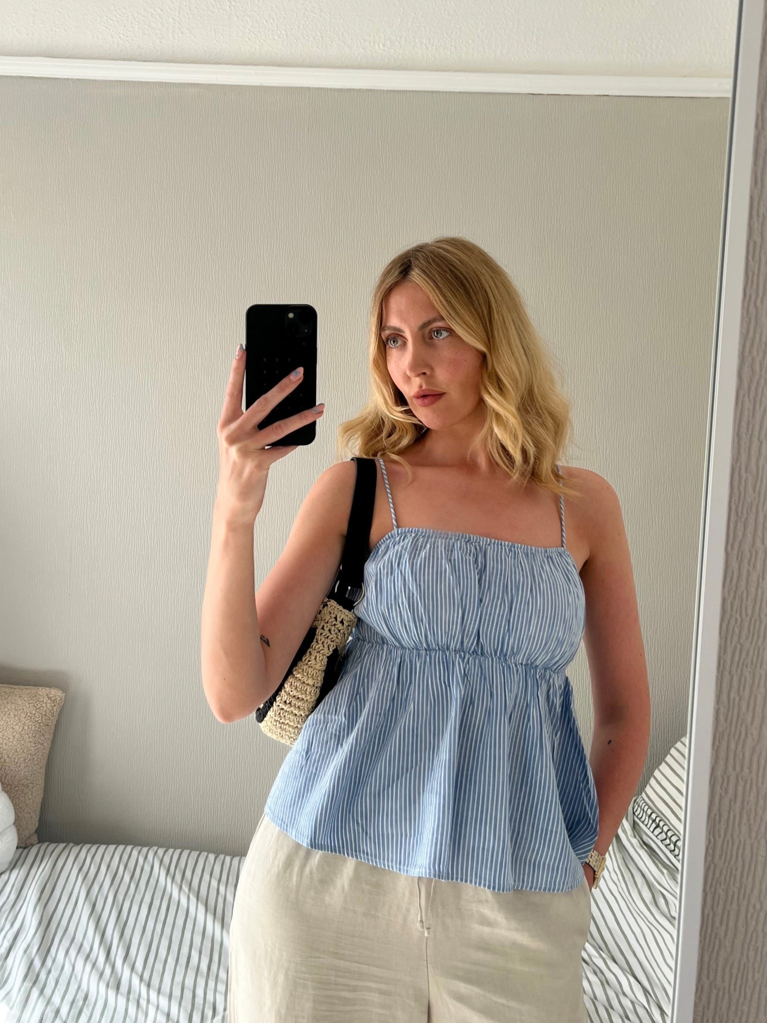 These £12.99 peplum tops from H&M are perfect for summer. Full size range available in both colours . True to size 

#LTKuk #LTKsummer