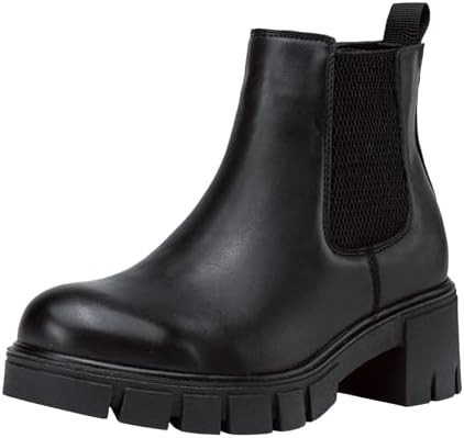 Vepose Women's 936 Chelsea Ankle Boots Platform Lug Sole Elastic Slip on Booties | Amazon (US)