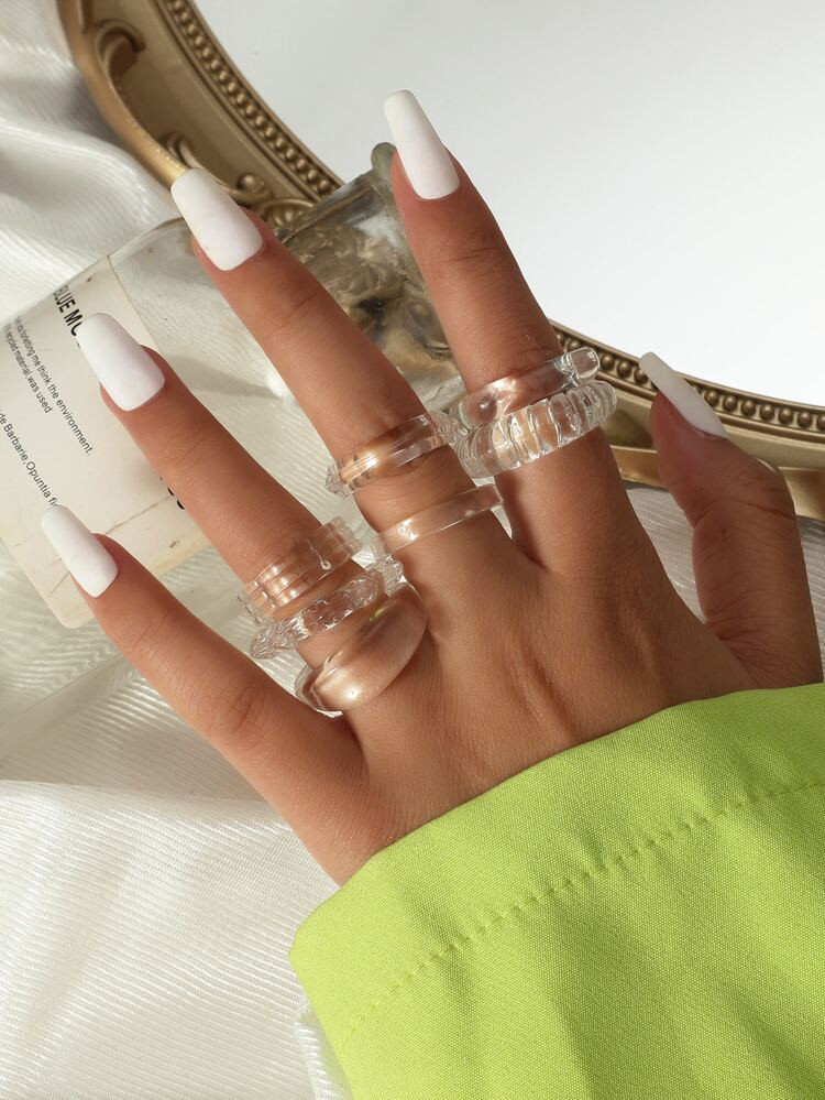 7 stuks doorzichtige ring | SHEIN