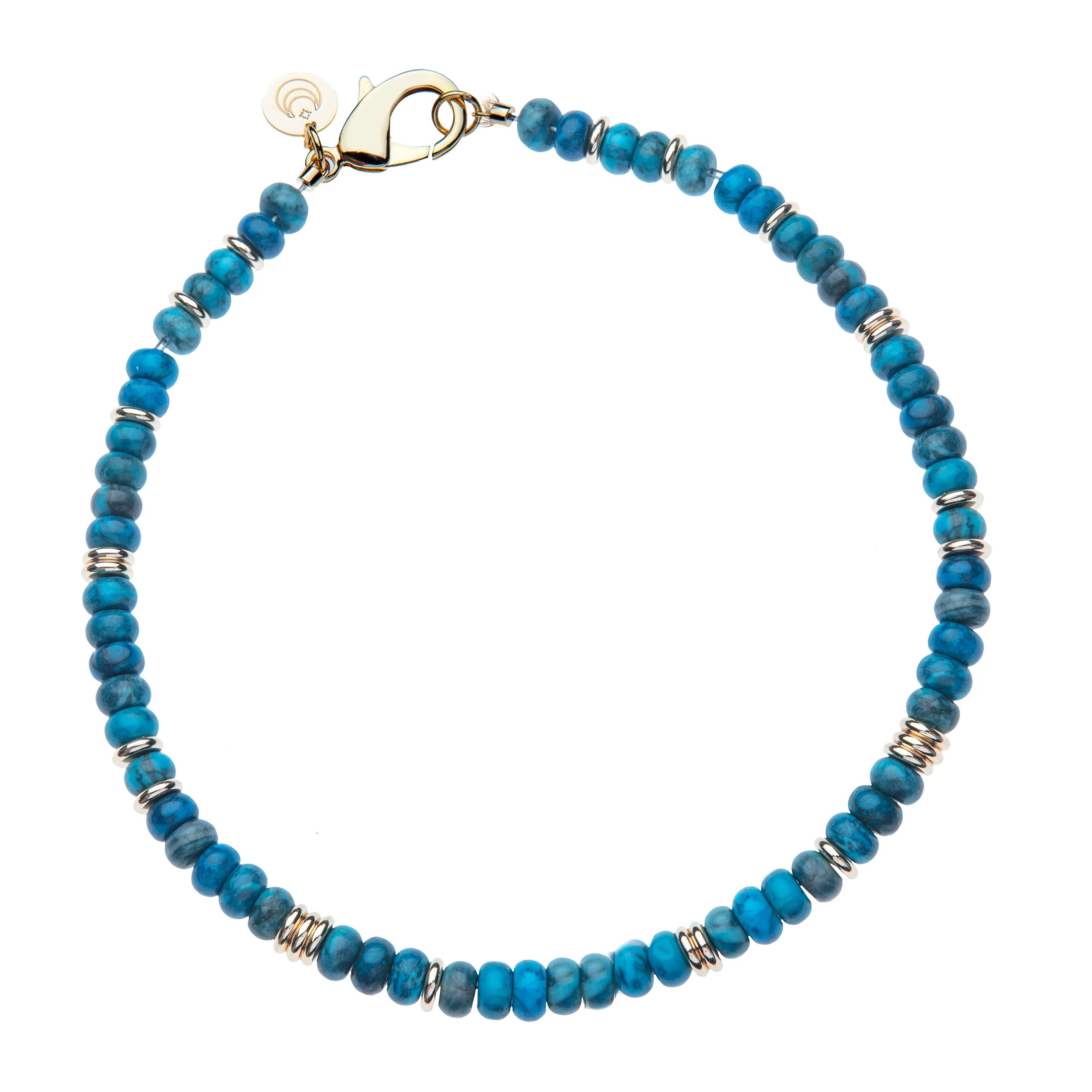 Gumdrop Beaded Necklace in Dark Turquoise | Jane Win