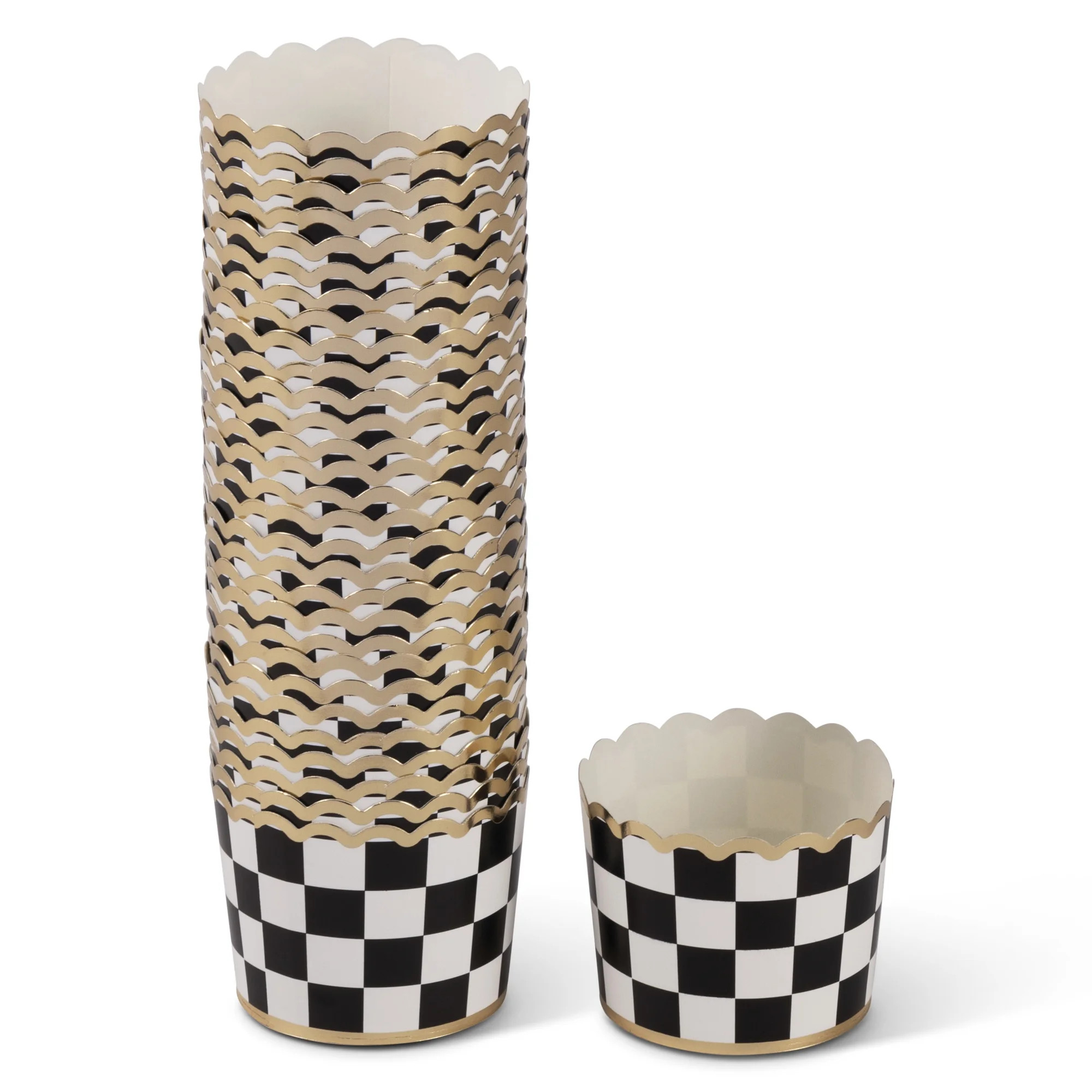 Thyme & Table 30-Piece 5oz Paper Baking Cups - Black Checkered | Walmart (US)