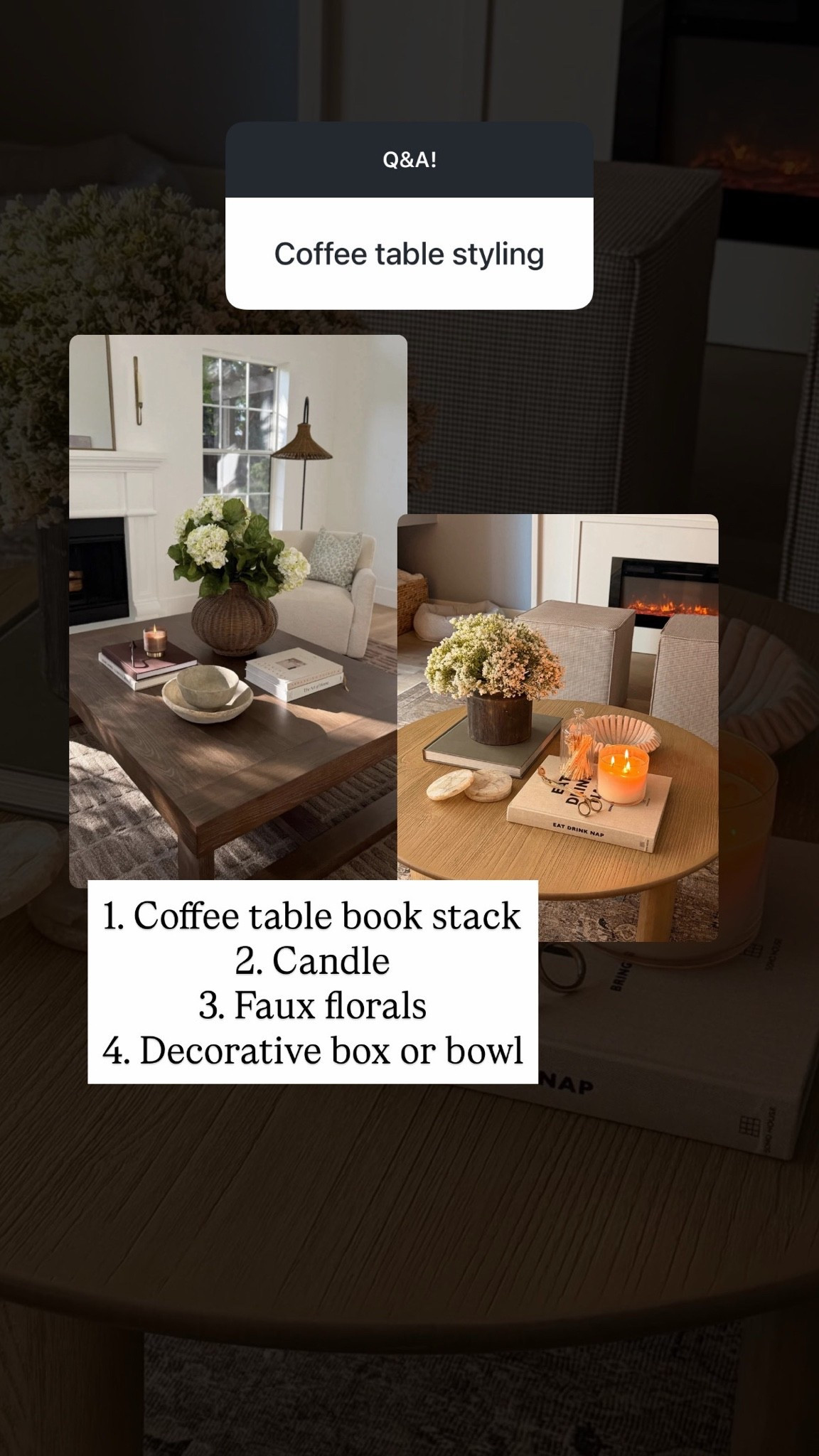 Coffee table styling