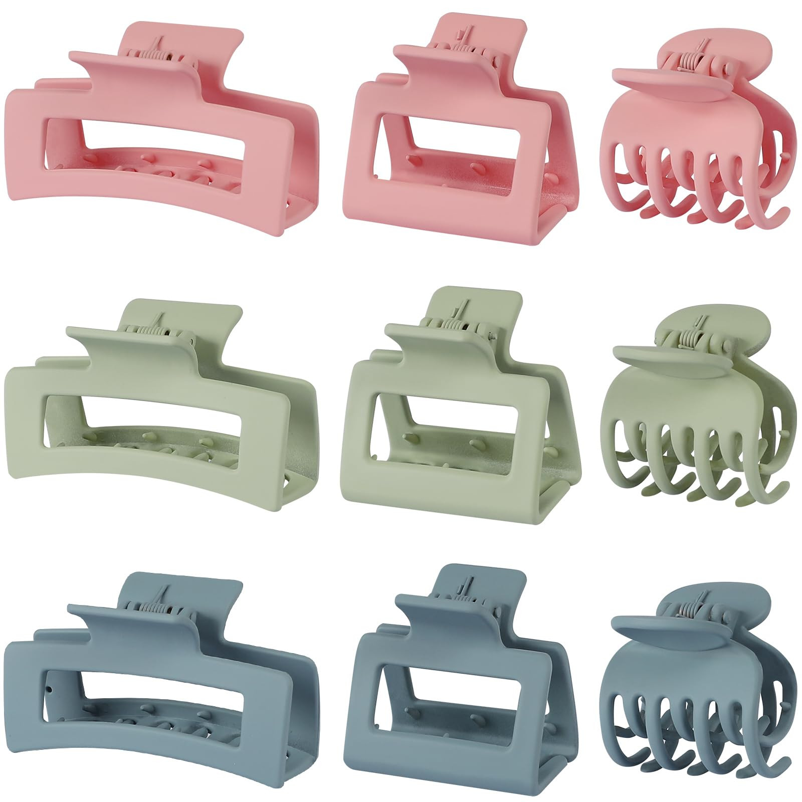 3 Style Hair Accessories for Women: Medium Rectangle Clips for Thick Hair, Square Clips for Thin ... | Amazon (US)