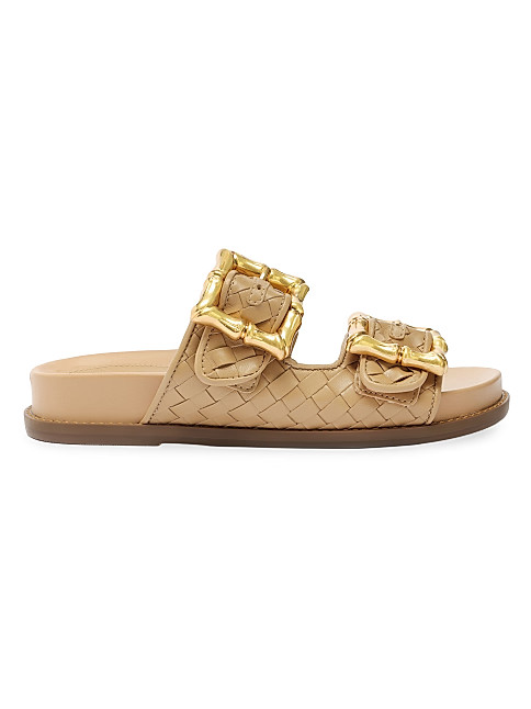 Enola Woven Leather Sandals | Saks Fifth Avenue
