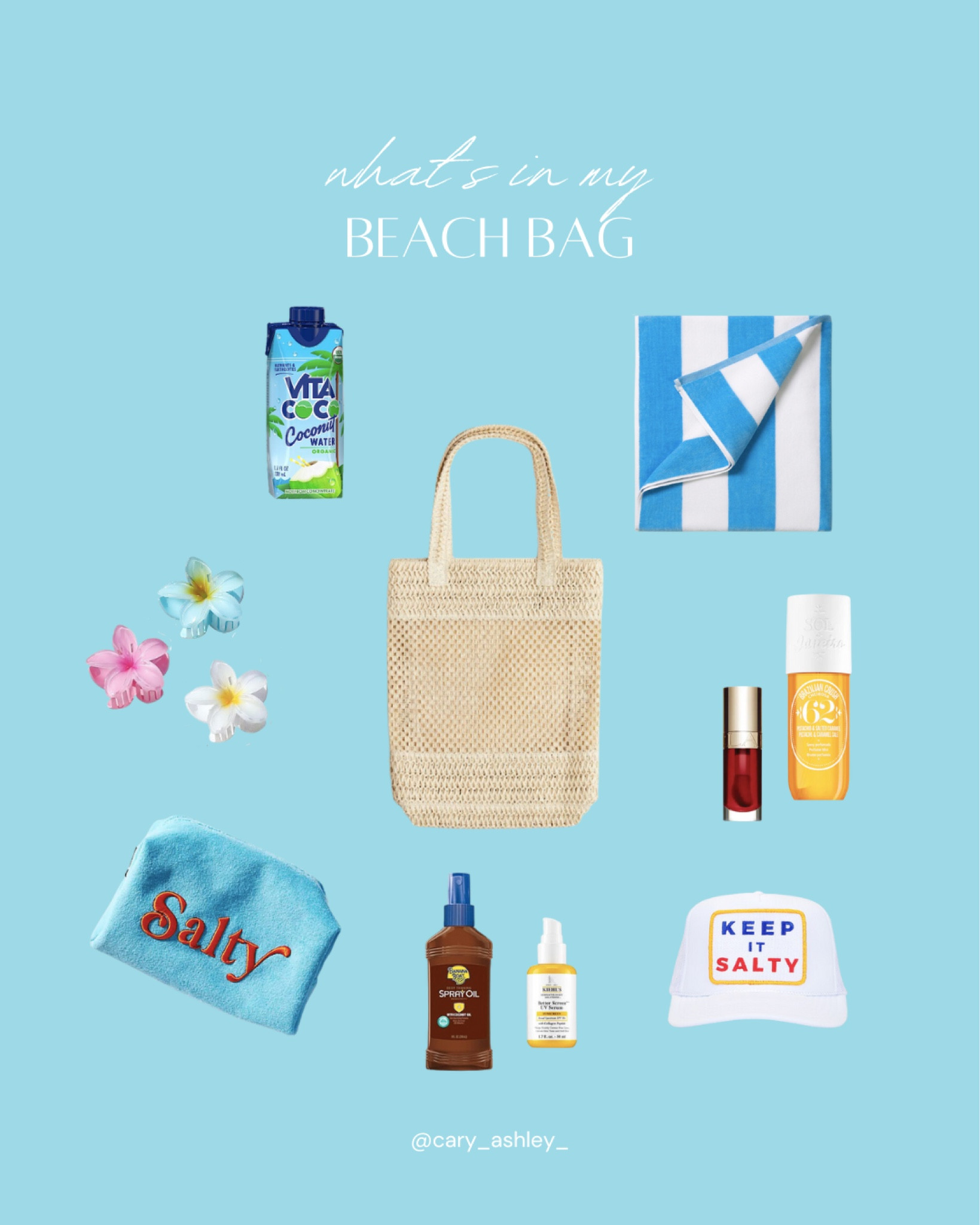 What’s in My Beach Bag

Vacation Essentials, Beach Bag, Sunscreen, Flower Clips

#LTKSeasonal #LTKFindsUnder100 #LTKStyleTip