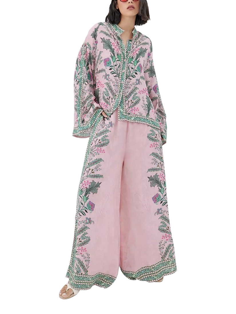 Raishma Ariyah Floral Shirt, Pink | John Lewis (UK)