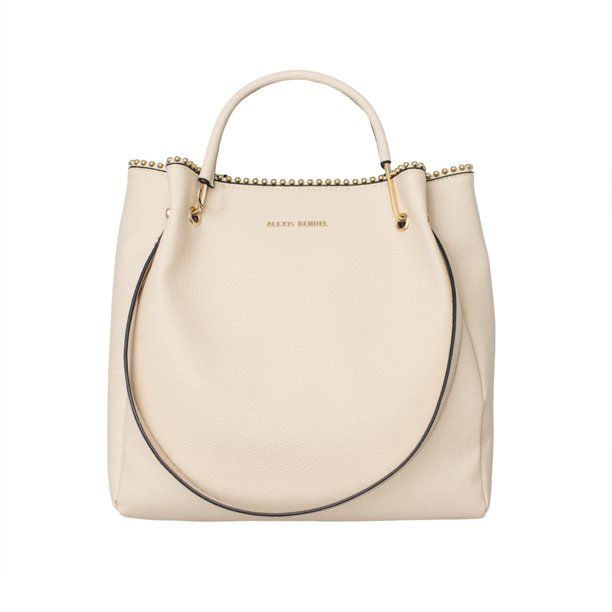 Alexis Bendel Cream Women’s Vegan Leather Multi-Style Shopper Tote Handbag - Walmart.com | Walmart (US)