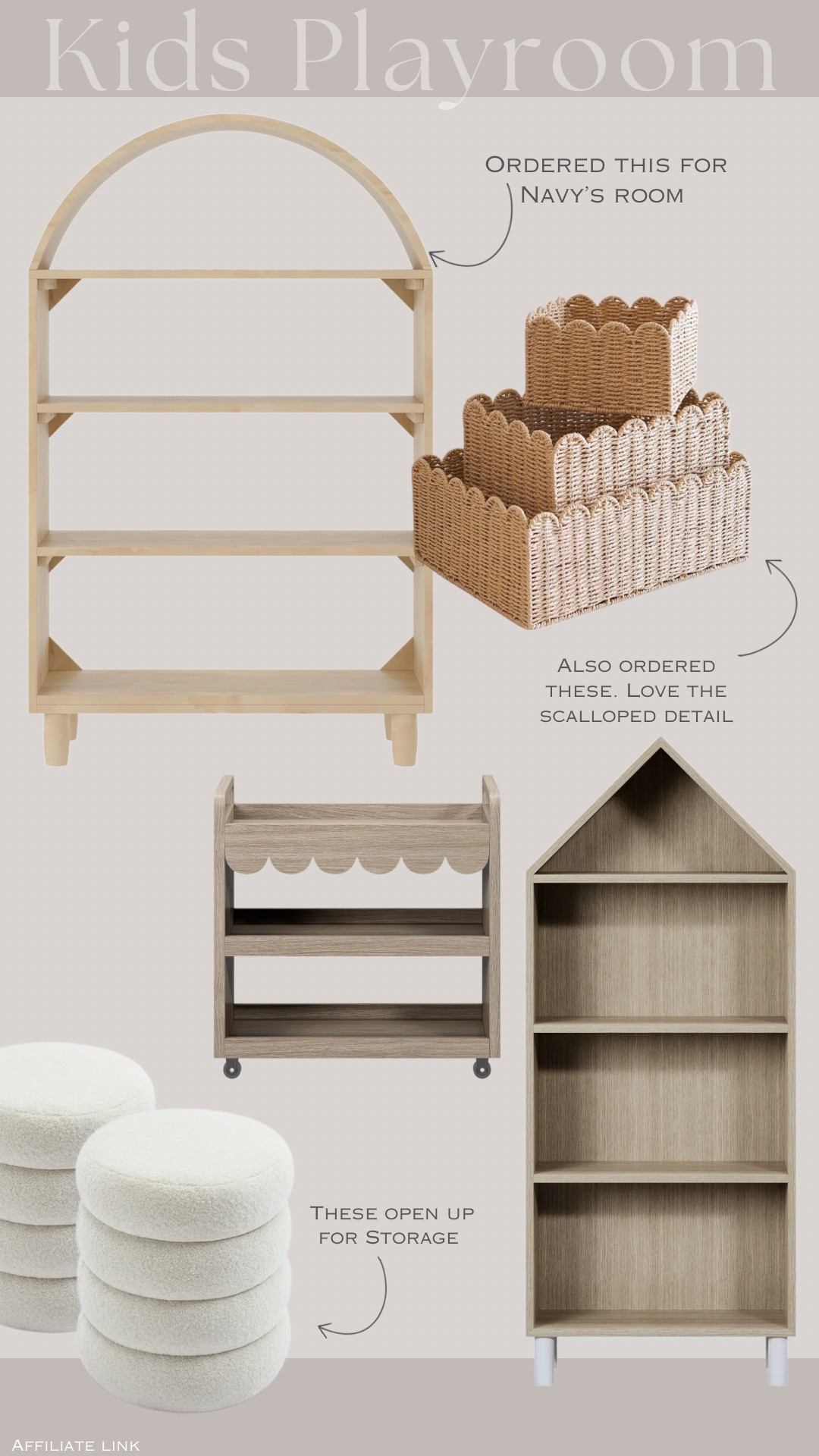 Kids play room! 

Arches shelf, bookshelf, scalloped storage boxes, kids room, art cart, boucle storage ottoman, kids bedroom, kids storage 


#walmart 

#LTKKids #LTKHome