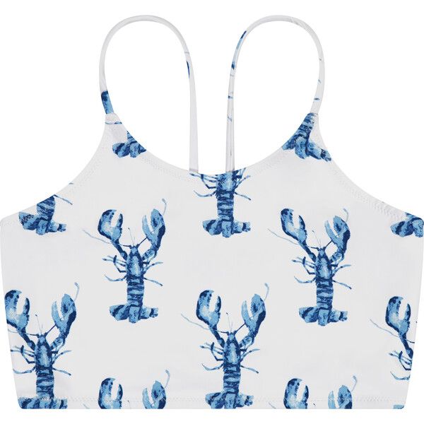 Ruched Bikini Set, Blue Lobster | Maisonette