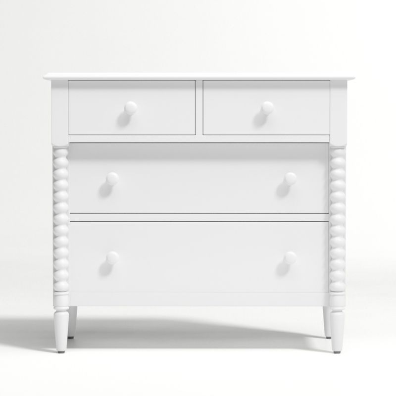 Jenny Lind 4-Drawer White Spindle Wood Kids Dresser + Reviews | Crate & Kids | Crate & Barrel