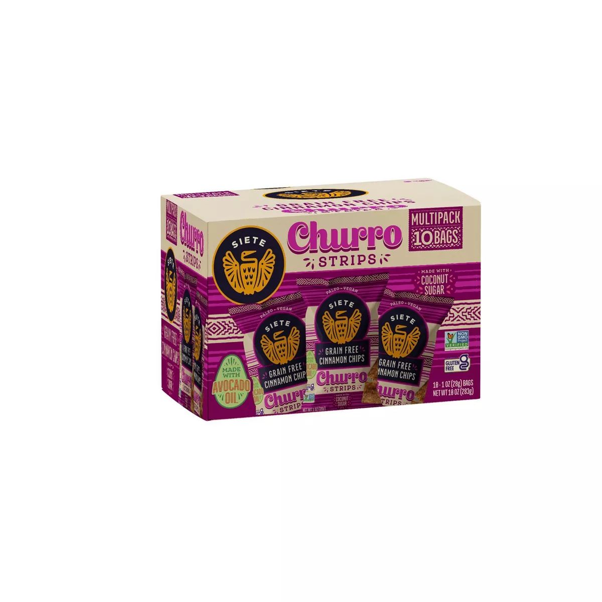 Siete Grain Free Cinnamon Churro Strips - 10oz/10ct | Target