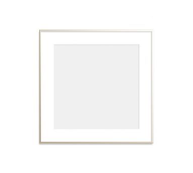 OPEN BOX: Thin Metal Gallery Frames With Mat - Warm Silver, 2" Mat, 12x12 | Pottery Barn (US)