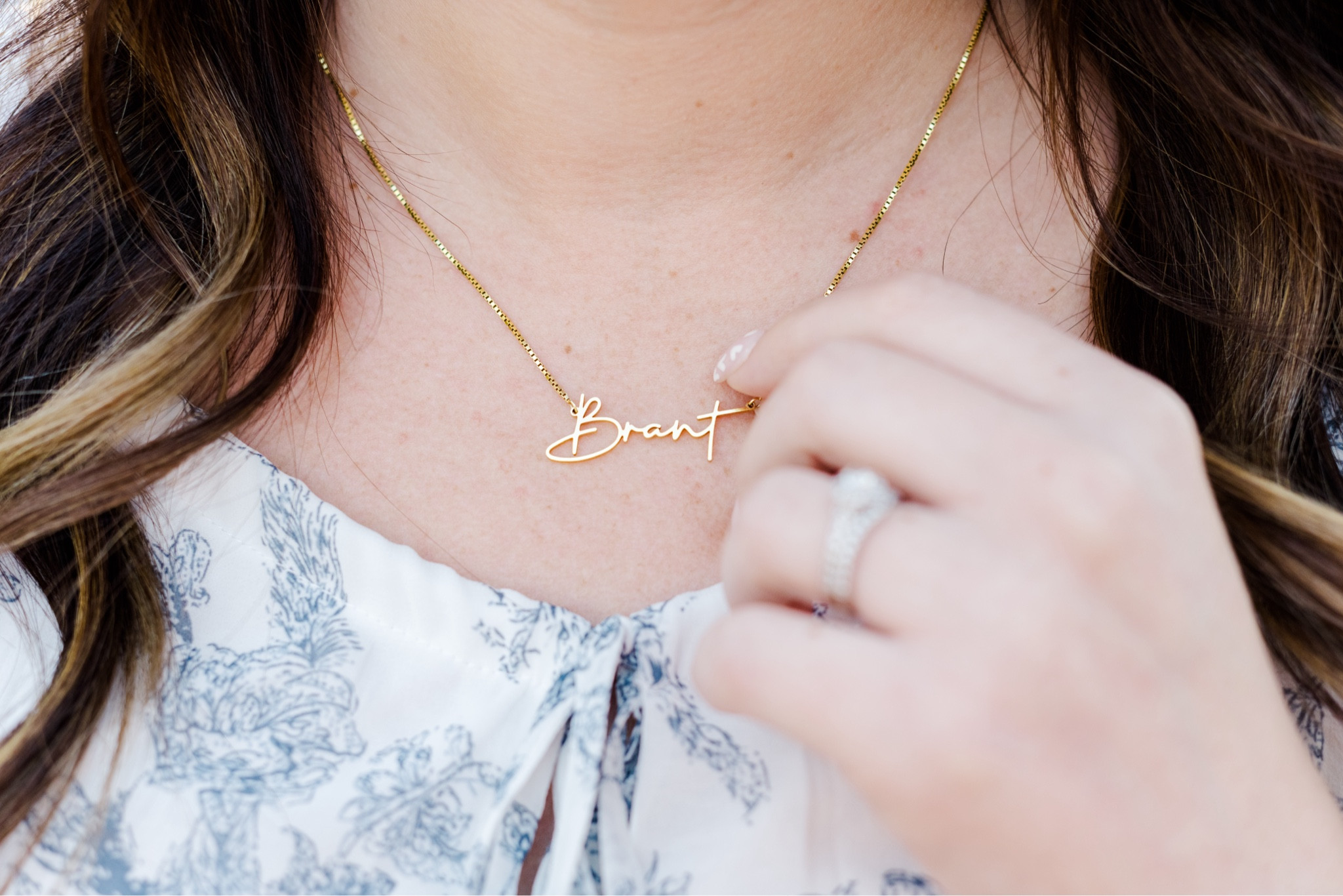 My absolute favorite gift I’ve received 💙 This dainty script name necklace is perfect for all mamas to wear daily! Just make sure to take it off when you shower  

#LTKfamily #LTKfindsunder50 #LTKbaby