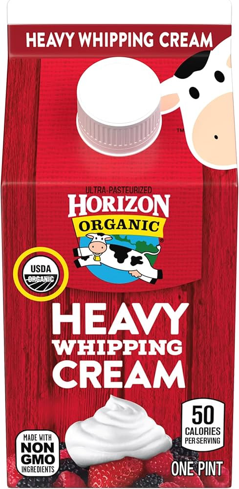 Horizon Organic Heavy Whipping Cream, Great for Making Organic Whipped Cream Topping and Cold Foa... | Amazon (US)