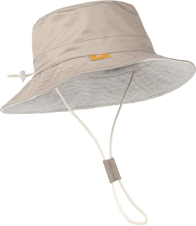 Baby Sun Hat for Boy Girl Toddler Summer Bucket Hat Kids Sun Protection Beach Hat Cotton Baby Hat... | Amazon (US)
