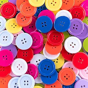 100 Pack 1 Inch Buttons Flatback Sewing Colored for Arts & Crafts, Fashion Clothing, DIY Projects... | Amazon (US)