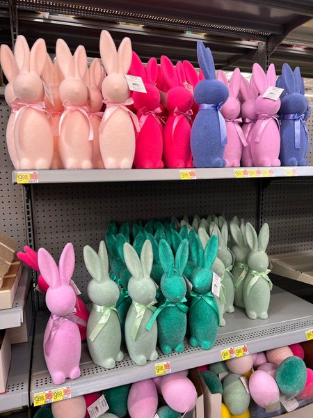 The cutest flocked bunnies from Walmart! A designer look for only $10! #easter #walmart #bunnies #flockedbunnies #colorful #spring #home #homedecor 

#LTKhome #LTKunder50 #LTKSeasonal