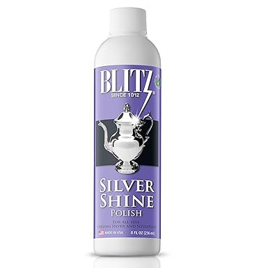 Blitz Silver Shine Polish Liquid Silver Polish for Sterling and Silverplate Jewelry, Dishes, Flat... | Amazon (US)