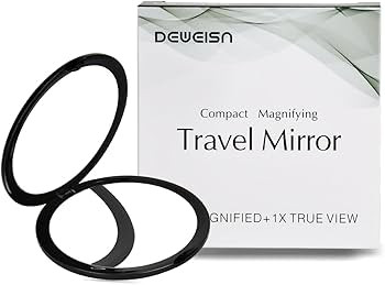 deweisn Magnifying Compact Cosmetic Mirror Elegant Compact Pocket Makeup Mirror, Handheld Travel ... | Amazon (US)