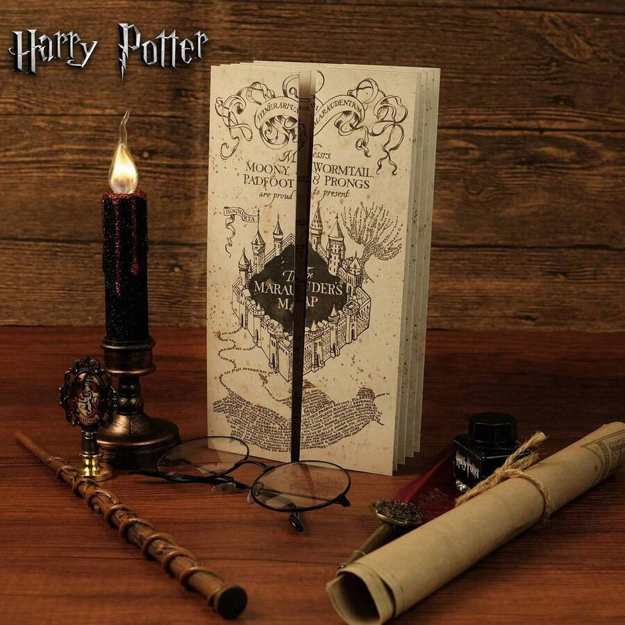 Harry Potter 1pc Marauder's Map, Aesthetic Hogwarts The Marauder's Map COSPLAY Prop, Creative Har... | SHEIN