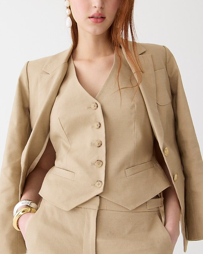 Slim-fit vest in stretch linen blend | J. Crew US
