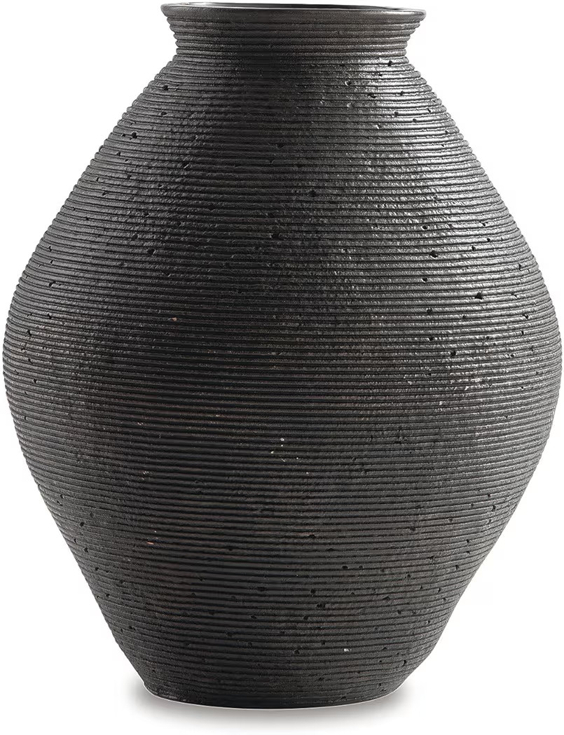 Signature Design by Ashley Hannela 12" Modern Distressed Polyresin Vase, Antique Brown | Amazon (US)