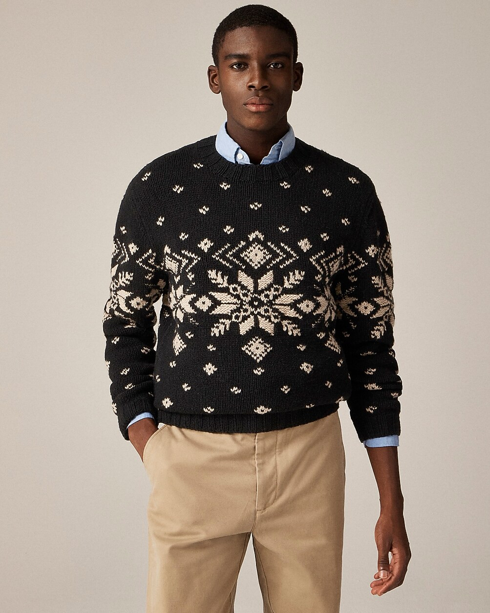 Hand-knit Fair Isle sweater in wool | J. Crew US