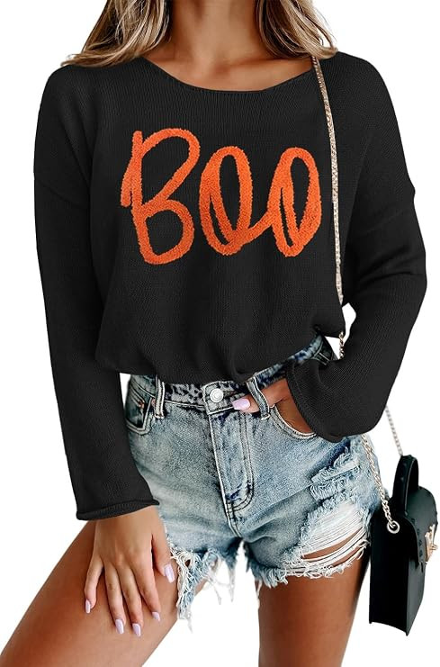 Women Merry Christmas Sweater Long Sleeve Xmas Holiday Pullover Tops | Amazon (US)