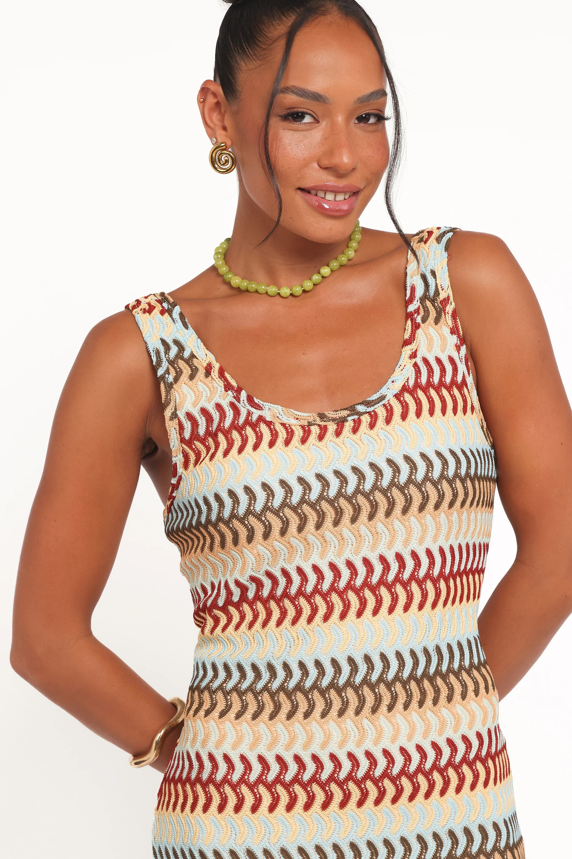 Sommer Midi Dress - Multi Stripe | Petal & Pup (US)