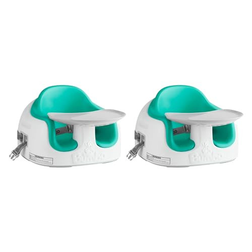 Bumbo 2 Pack 3-in-1 Multi-Seat for 6 to 36 Months, Travel Baby Feeding and Play Floor Seat, All-in-One Portable Booster with Tray & Toddler High Chair, Aqua | Amazon (US)