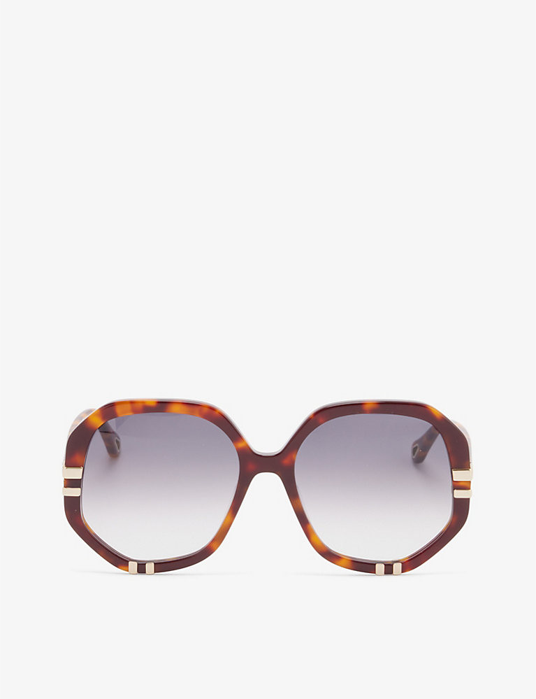 CH0105S hexagonal-frame acetate sunglasses | Selfridges