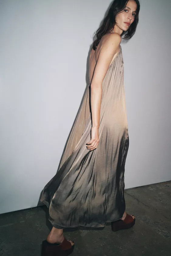 ZW COLLECTION SATIN MAXI DRESS | Zara US