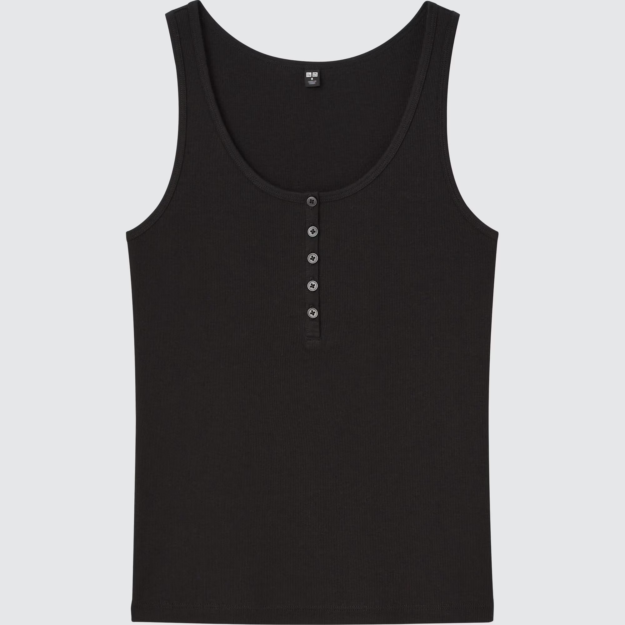 Ribbed Henley Tank Top (Women) | UNIQLO US | UNIQLO (US)
