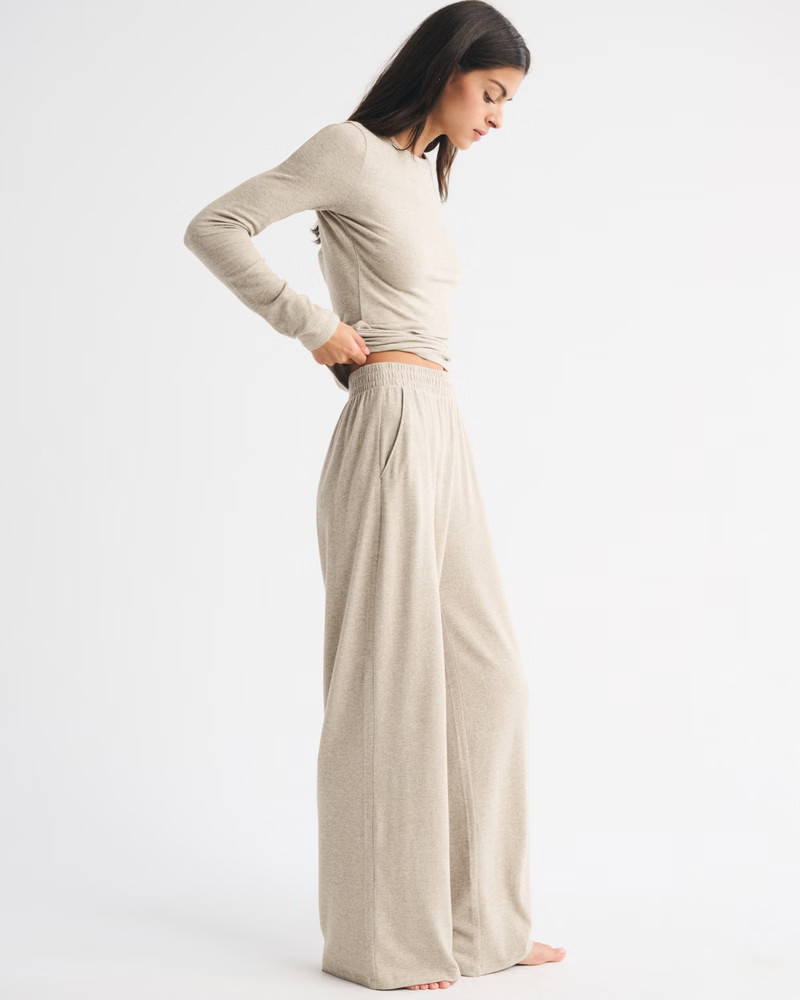Lounge Brushed Wide Leg Sweatpant | Abercrombie & Fitch (US)